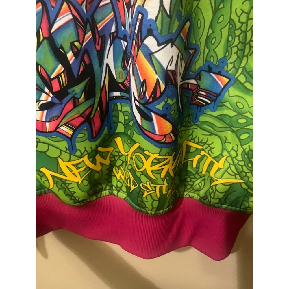 2000s All Over Graphic Tiger New York Ed Hardy by Christian Audigier Track Jacke - Picture 13 of 14